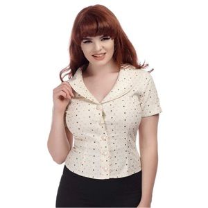 Collectif Polka Dot Blouse
